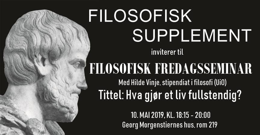 Cover Image for Filosofisk fredagsseminar, 10. mai 2019